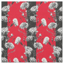 Search for red and white floral fabric Retro