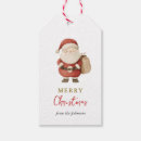 Search for vintage santa gift tags Watercolor