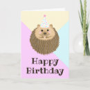 Search for hedgehog birthday cards Animals