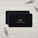 Search for infinity business cards Black and white