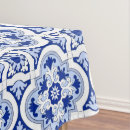 Search for blue and white pattern tablecloths Moroccan