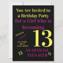 Search for official teenager invitations For kids
