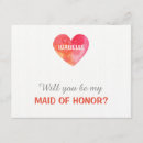 Search for heart note invitations Maid of honor