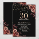 Search for red and black 30th birthday invitations Floral