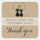 Search for rustic burlap and lace stickers For her