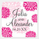 Search for fuchsia wedding stickers Floral