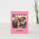 Search for hot pink christmas cards Merry and bright
