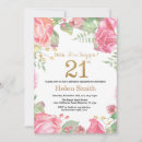 Search for gold glitter 21st birthday invitations Twenty first birthday