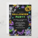 Search for neon halloween invitations Witch