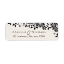 Search for black and white floral return address labels Traditional