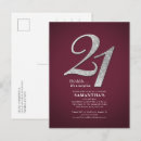 Search for burgundy and silver invitations Party