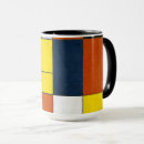 Search for red black yellow mugs Piet mondrian