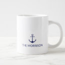 Search for navy blue and white mugs Nautical
