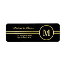 Search for gold logo return address labels Black