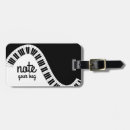 Search for music luggage tags Piano