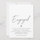 Search for minimalist engagement party invitations Elegant