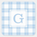 Search for light blue monogram stickers Blue and white