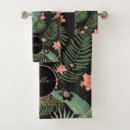 Search for tropical bath towels Black