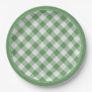 Search for green plaid pattern plates Baby shower