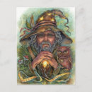 Search for wizard postcards Watercolor