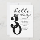 Search for for her 30th birthday invitations Minimalist