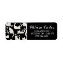 Search for black kittens return address labels Pattern