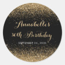 Search for any age birthday party stickers Black
