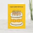 Search for golden birthday cards Cake