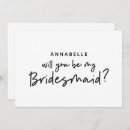 Search for black and white bridesmaid cards Elegant