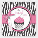 Search for pink zebra baby shower stickers Girl