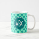Search for teal polka dot mugs Green