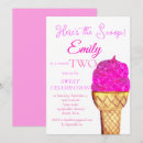 Search for ice cream 2nd birthday invitations Sprinkles