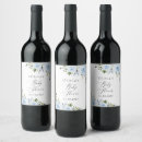 Search for light blue wine labels Watercolor flowers