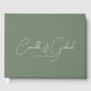 Search for green white wedding guest books Elegant