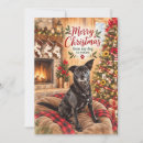 Search for black dog christmas cards Santa paws