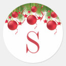 Search for red ornament stickers Xmas