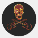 Search for rock skull stickers Red