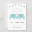 Search for twin elephant baby shower invitations Elephants