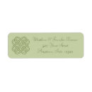 Search for celtic wedding return address labels Green