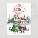 Search for cat tree postcards Santa