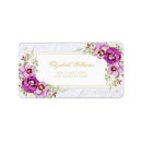 Search for purple pansy return address labels Elegant