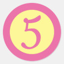 Search for number 5 stickers Pink