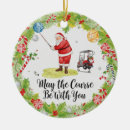 Search for santa golf christmas tree decorations Golfer