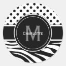 Search for monogram zebra pattern cards invites Cute