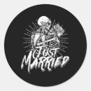 Search for skeleton bride and groom stickers Presidential satire
