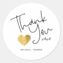 Search for heart thank you wedding stickers Black