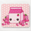 Search for pink strawberry mousepads Kawaii