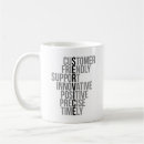 Search for customer service mugs Black and white