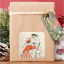 Search for retro snowman stickers Vintage