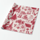 Search for christmas toile wrapping paper Retro